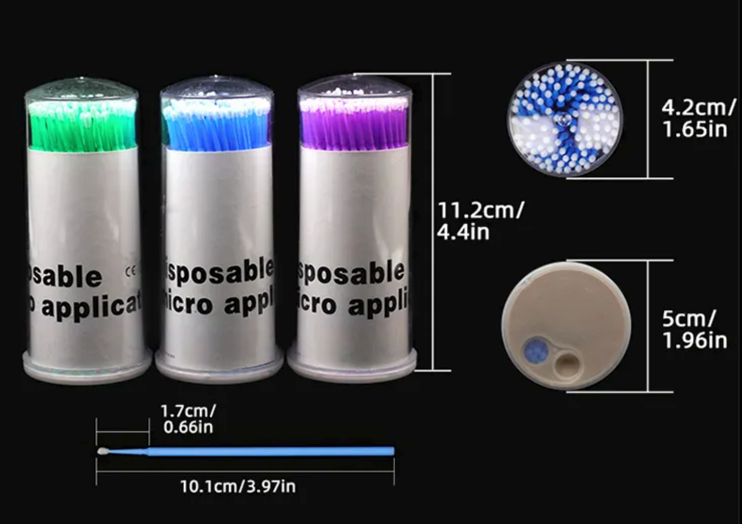 Micro Brushes – 1 Barrel (100pcs)