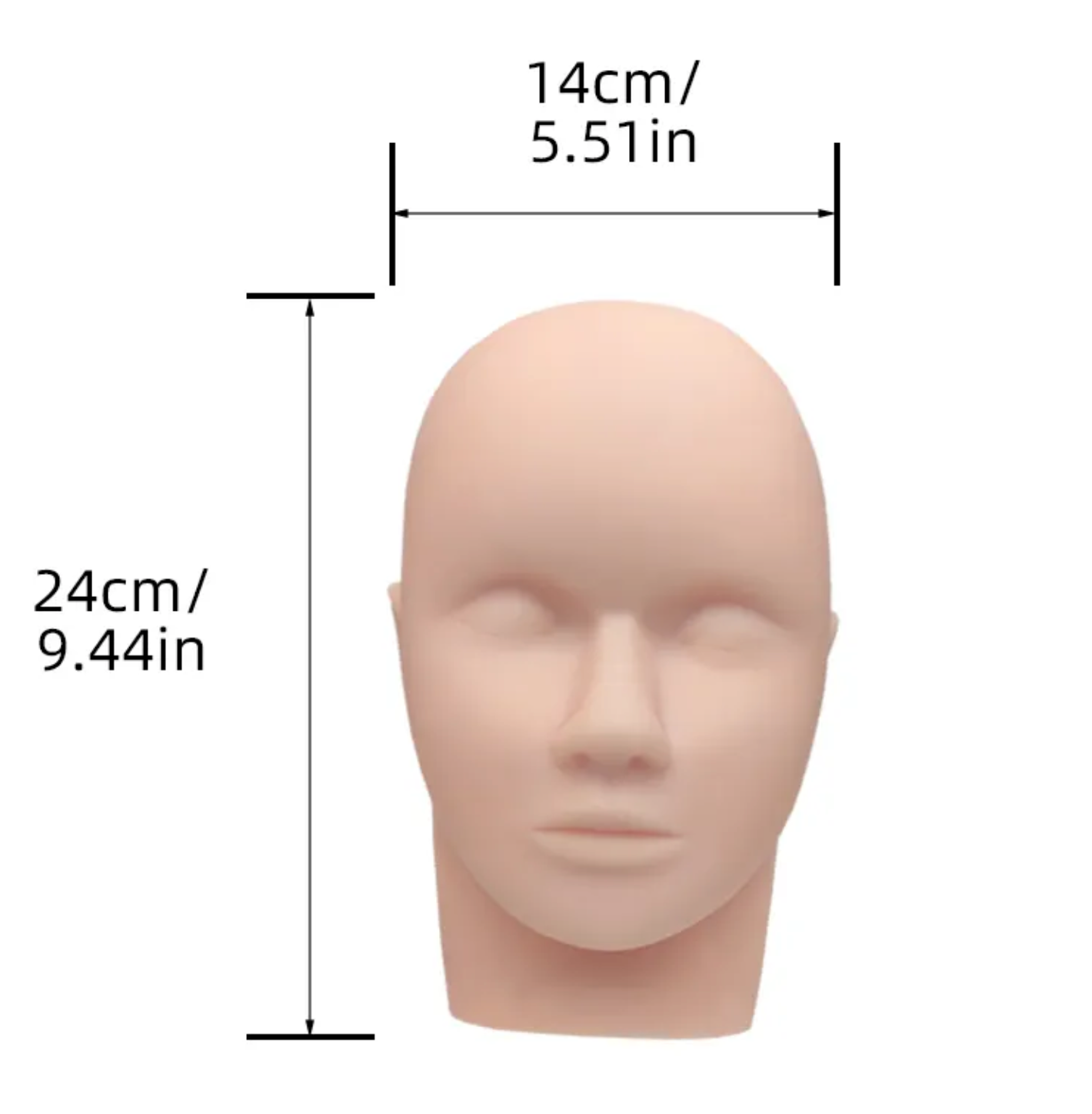 Flat Silicone Mannequin Head for Lash Extension Practice
