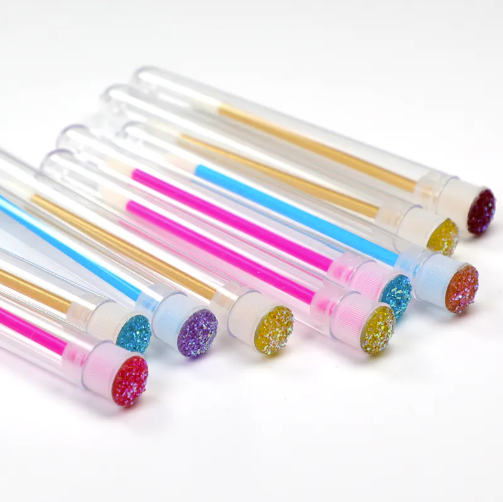 Lash Care Brush – Glitter Cap Tube Packaging (10pcs)